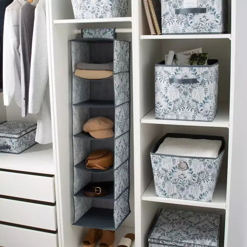 New 6 Shelf Organizer Parterre: Multicolored Closet Organizer & Garment Rack, 47" Height, No Assembly Required