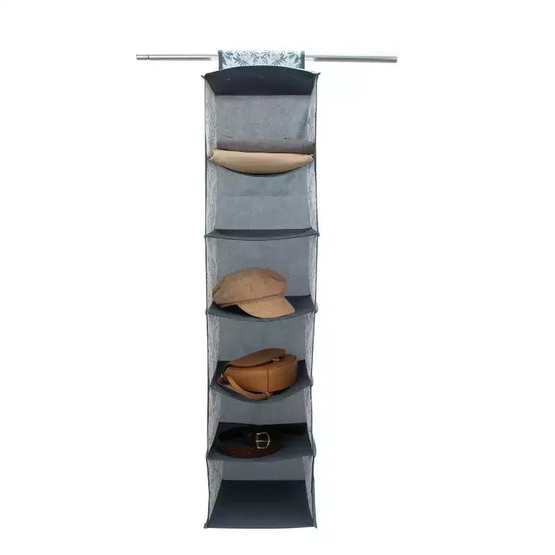 New 6 Shelf Organizer Parterre: Multicolored Closet Organizer & Garment Rack, 47" Height, No Assembly Required