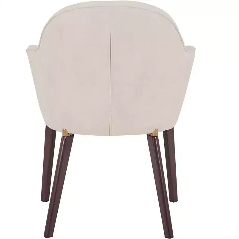LeisureMod Elias Dining Chairs Set of 2 Upholstered Leather Or Velvet Seats with Powder-Coated Legs, Modern Kitchen, Dining Room, Cafe Seating