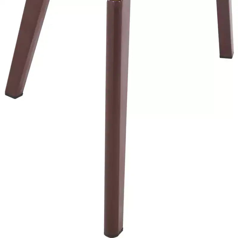 LeisureMod Elias Dining Chairs Set of 2 Upholstered Leather Or Velvet Seats with Powder-Coated Legs, Modern Kitchen, Dining Room, Cafe Seating