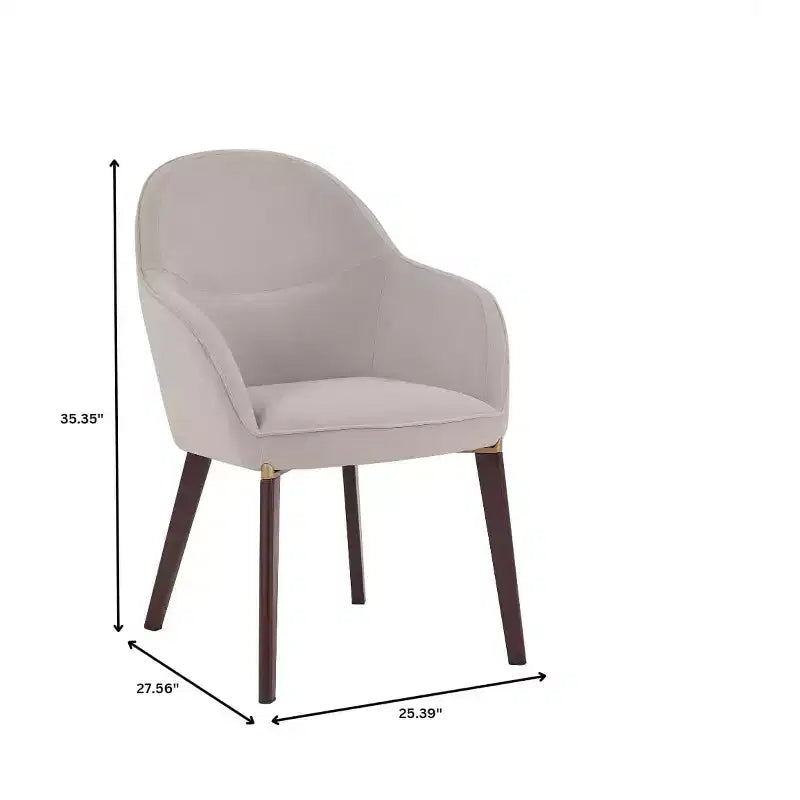 LeisureMod Elias Dining Chairs Set of 2 Upholstered Leather Or Velvet Seats with Powder-Coated Legs, Modern Kitchen, Dining Room, Cafe Seating