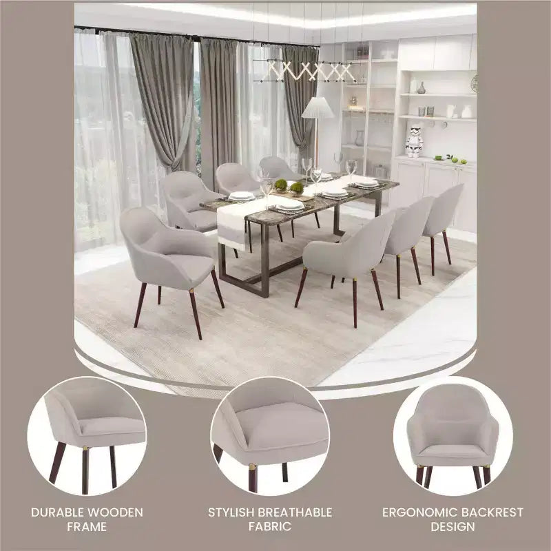 LeisureMod Elias Dining Chairs Set of 2 Upholstered Leather Or Velvet Seats with Powder-Coated Legs, Modern Kitchen, Dining Room, Cafe Seating
