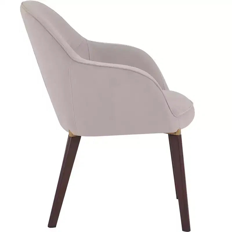LeisureMod Elias Dining Chairs Set of 2 Upholstered Leather Or Velvet Seats with Powder-Coated Legs, Modern Kitchen, Dining Room, Cafe Seating