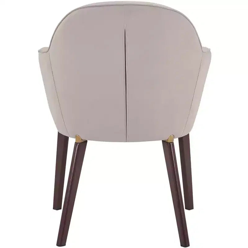 LeisureMod Elias Dining Chairs Set of 2 Upholstered Leather Or Velvet Seats with Powder-Coated Legs, Modern Kitchen, Dining Room, Cafe Seating
