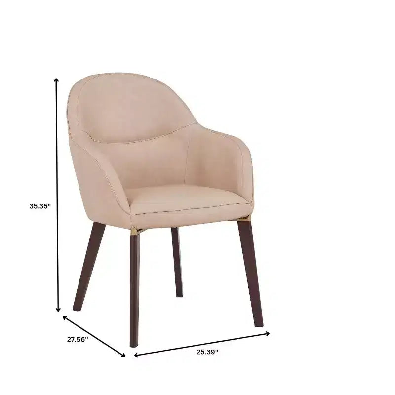 LeisureMod Elias Dining Chairs Set of 2 Upholstered Leather Or Velvet Seats with Powder-Coated Legs, Modern Kitchen, Dining Room, Cafe Seating