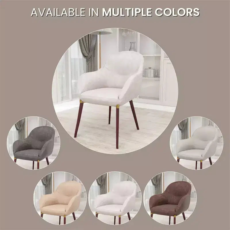 LeisureMod Elias Dining Chairs Set of 2 Upholstered Leather Or Velvet Seats with Powder-Coated Legs, Modern Kitchen, Dining Room, Cafe Seating