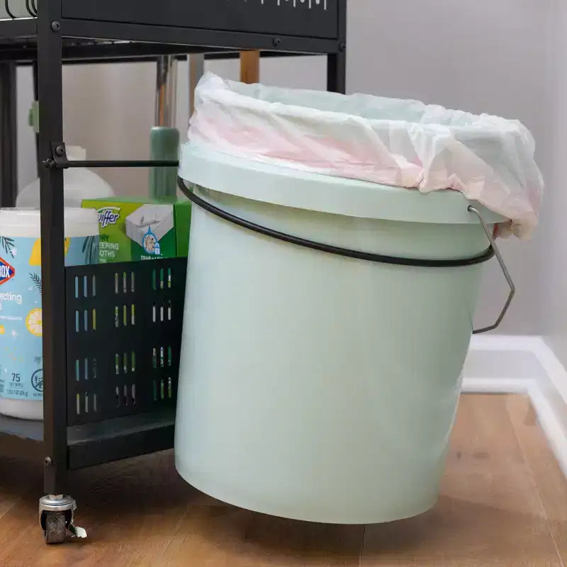 Teal Triangle The Everything Utility Cart with Pegboard & Bucket Rack