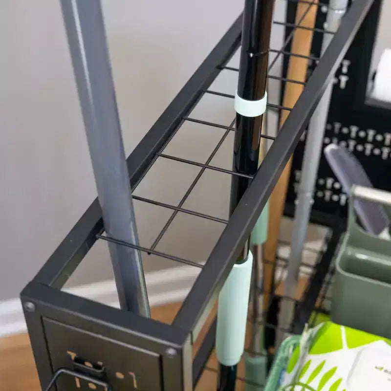 Teal Triangle The Everything Utility Cart with Pegboard & Bucket Rack