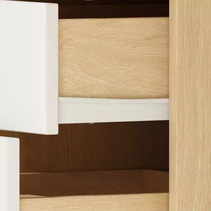 Baby Changing Table Storage Cabinet With leather Pulls Large Worktop Four Drawers Rich Storage Space Practical and Safe