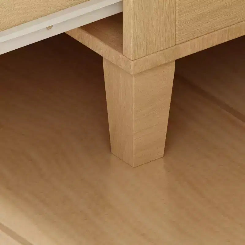 Baby Changing Table Storage Cabinet With leather Pulls Large Worktop Four Drawers Rich Storage Space Practical and Safe