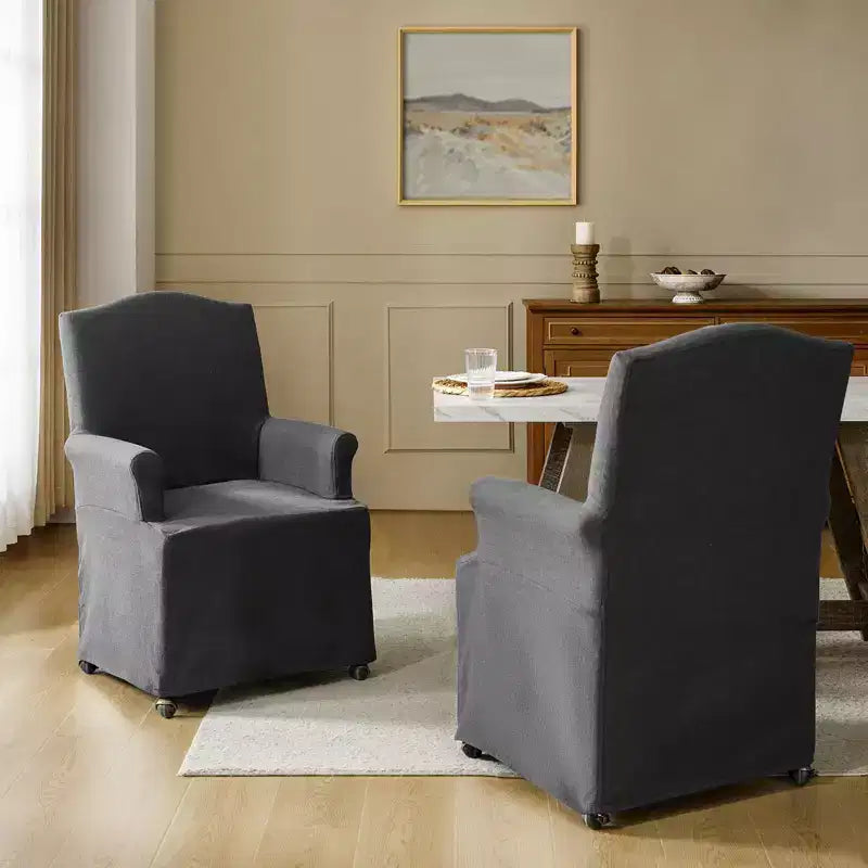 dining chair Set of 2 roll arms