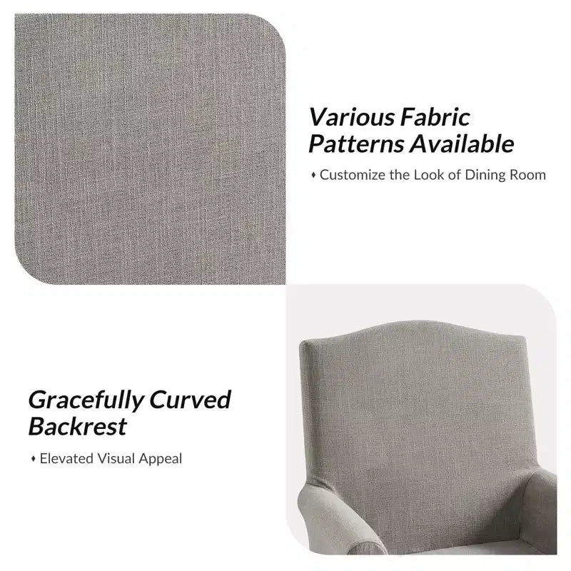 dining chair Set of 2 roll arms