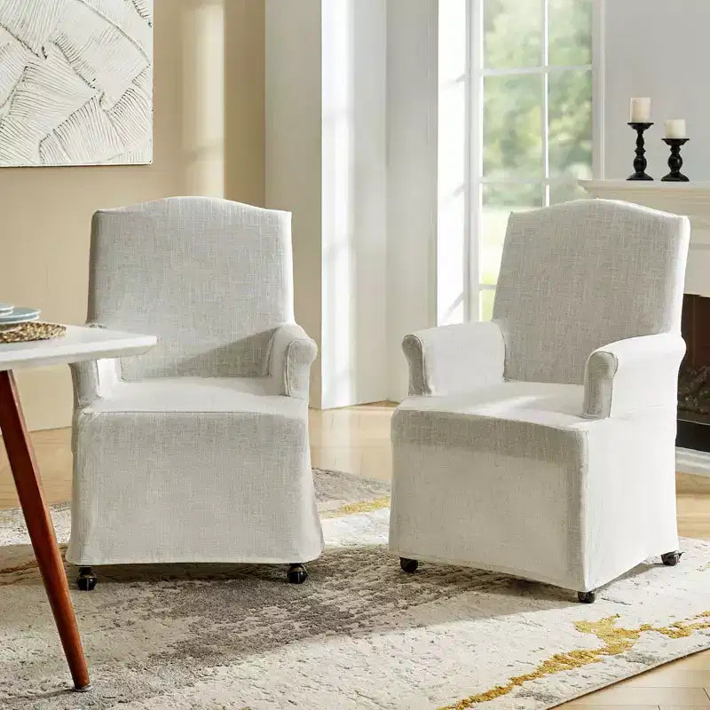 dining chair Set of 2 roll arms