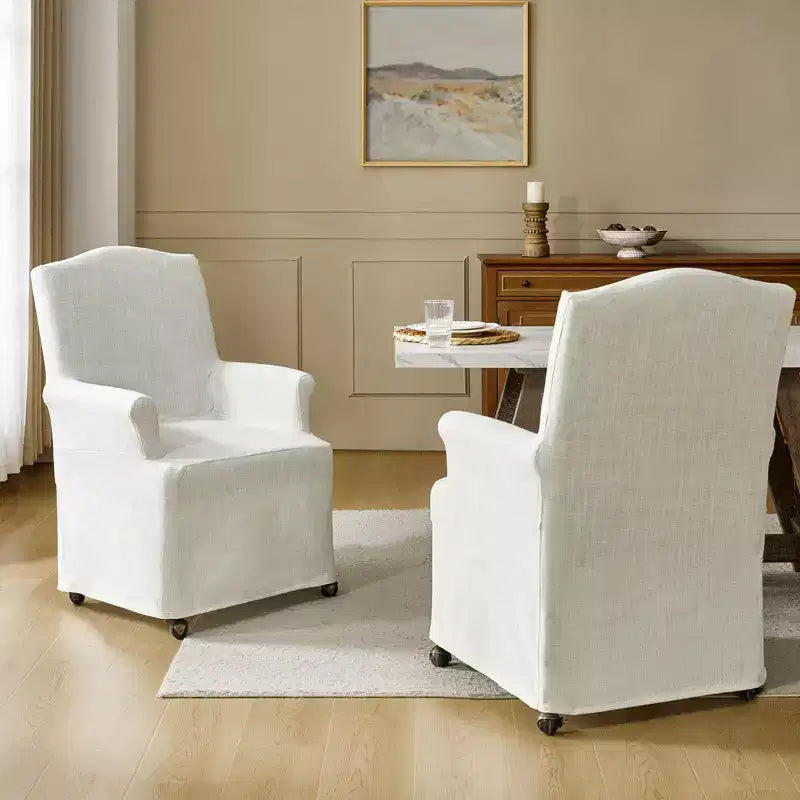 dining chair Set of 2 roll arms