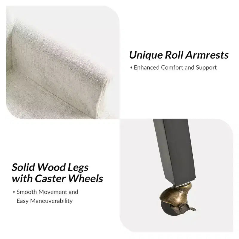 dining chair Set of 2 roll arms