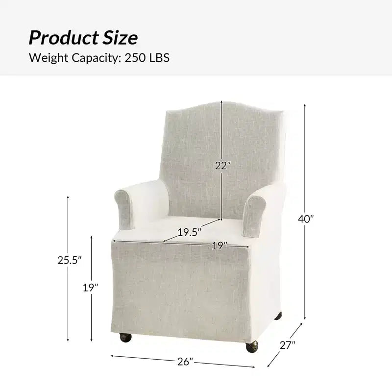 dining chair Set of 2 roll arms