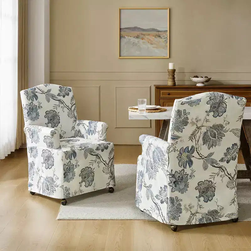 dining chair Set of 2 roll arms