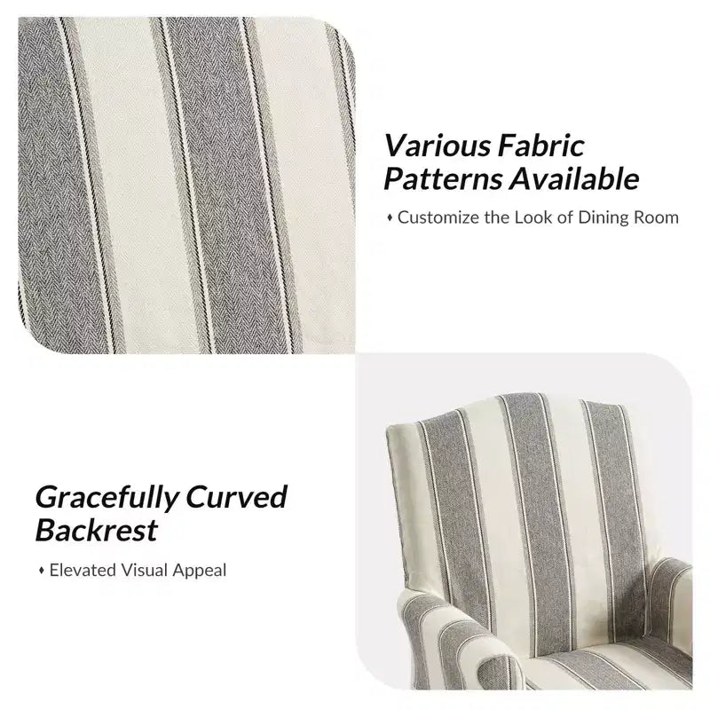 dining chair Set of 2 roll arms