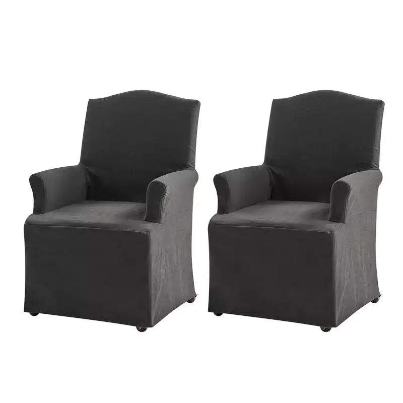 dining chair Set of 2 roll arms
