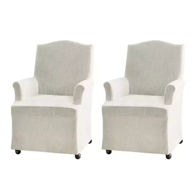 dining chair Set of 2 roll arms