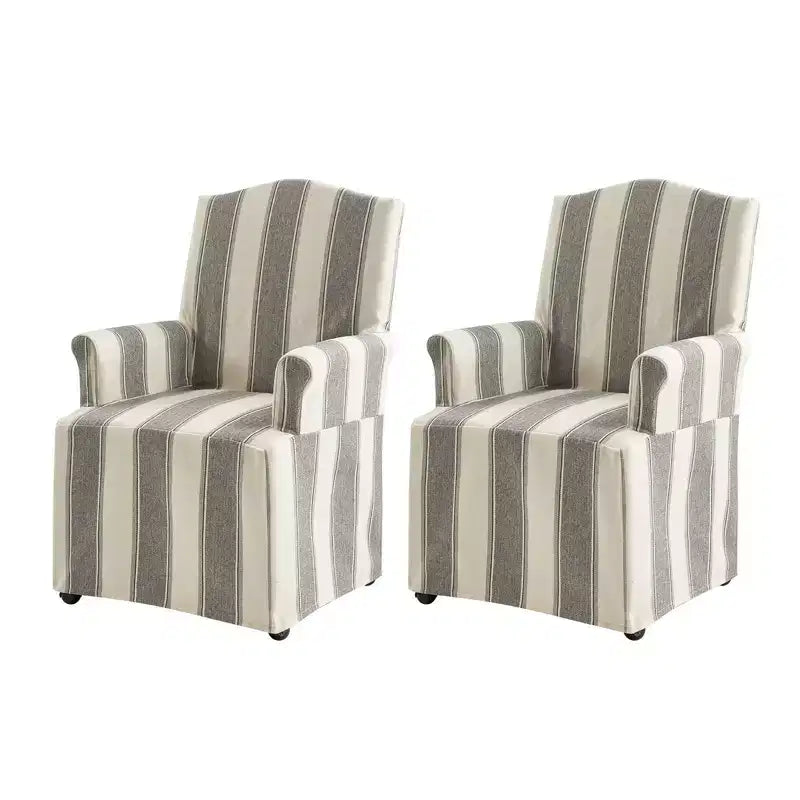 dining chair Set of 2 roll arms