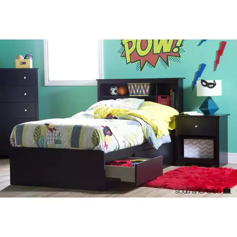 Kid's Twin Bookcase Headboard