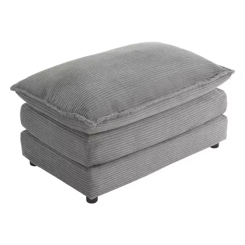 35.4 Ottoman Dual-layer Ottoman for Living Room Bedroom Dark Gray