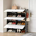 MAYEERTY 6-Layer Shoe Rack Storage Cabinet with Door, Stackable & Detachable