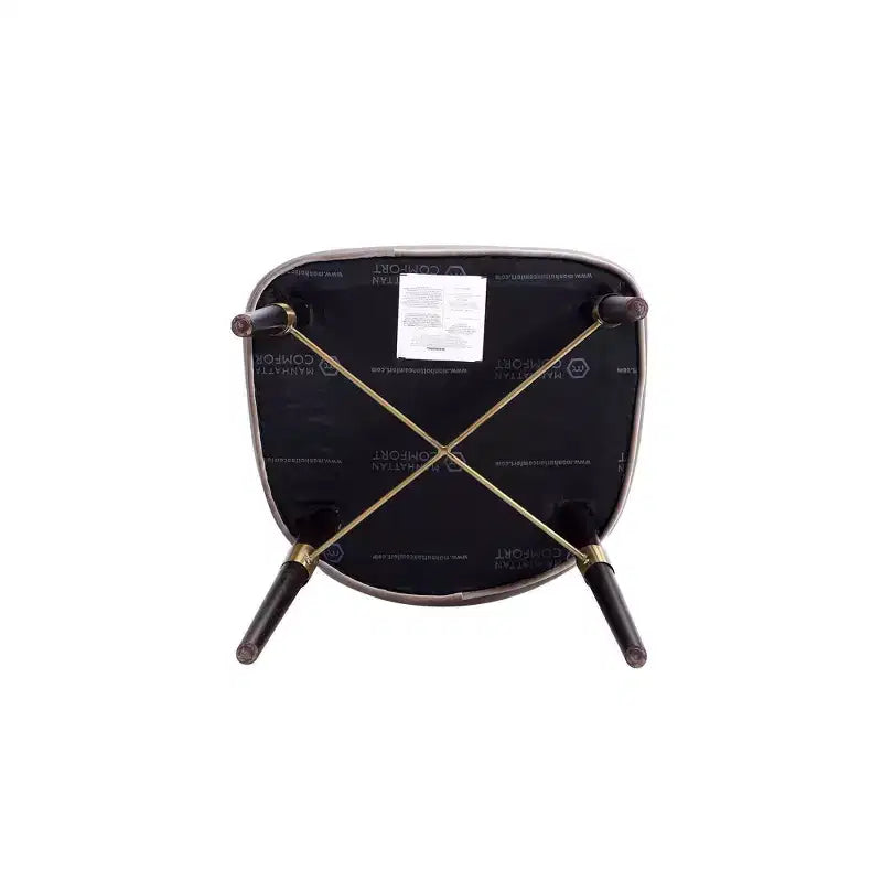 Modern Velvet and Leatherette Upholstered Dining Chair Dark Taupe