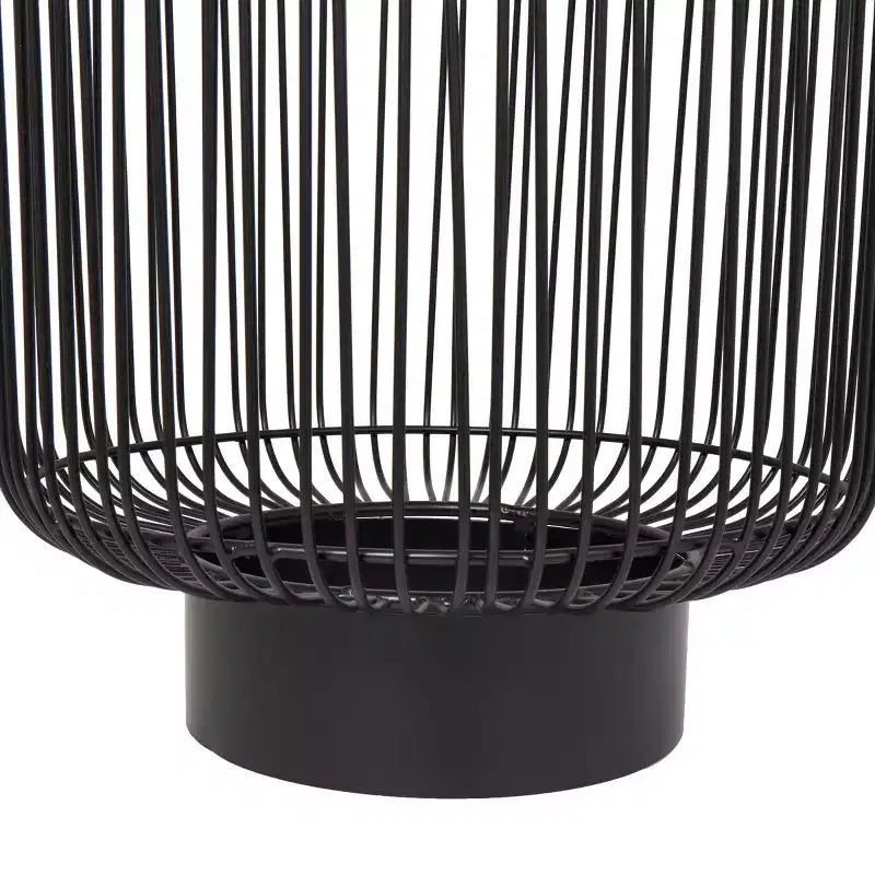Metal Geometric Open Frame Wire Accent Table: No Assembly, Indoor Use, Made in India