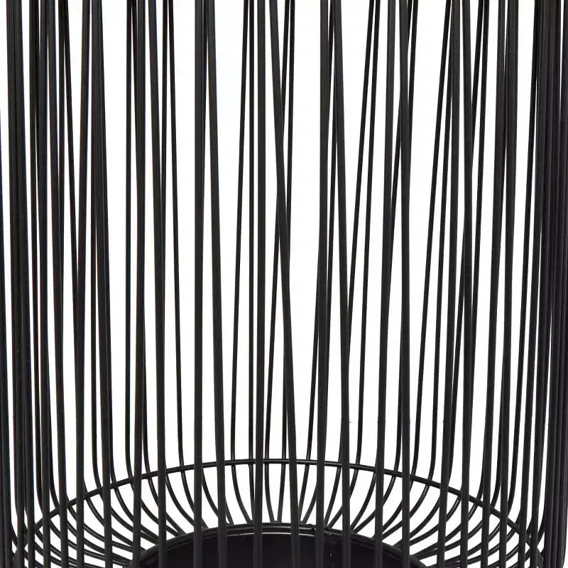 Metal Geometric Open Frame Wire Accent Table: No Assembly, Indoor Use, Made in India