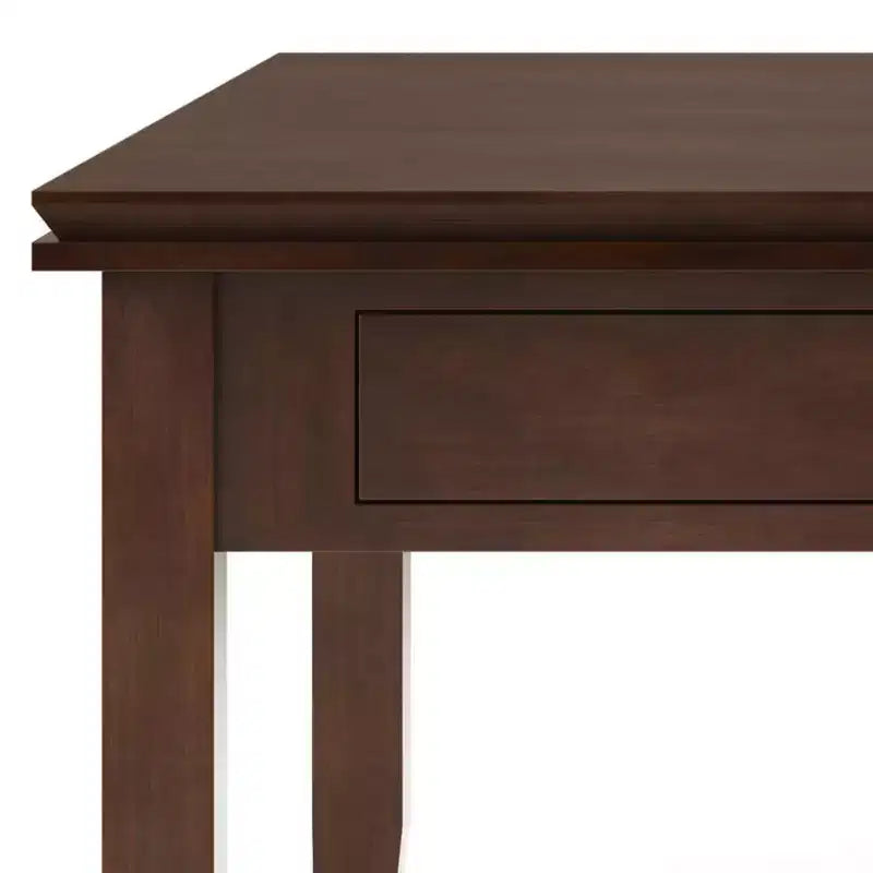 Square Coffee Table Russet Brown l: Transitional Wood Composite, Storage Drawers, 36" Square