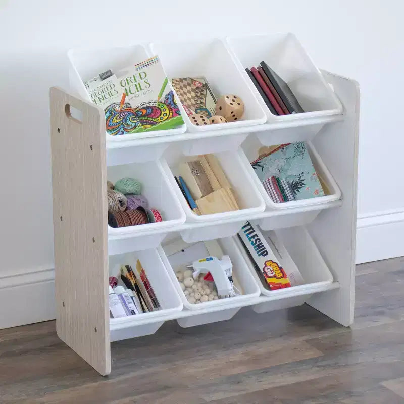 Kids' Toy Storage Organizer with 9 Storage Bins