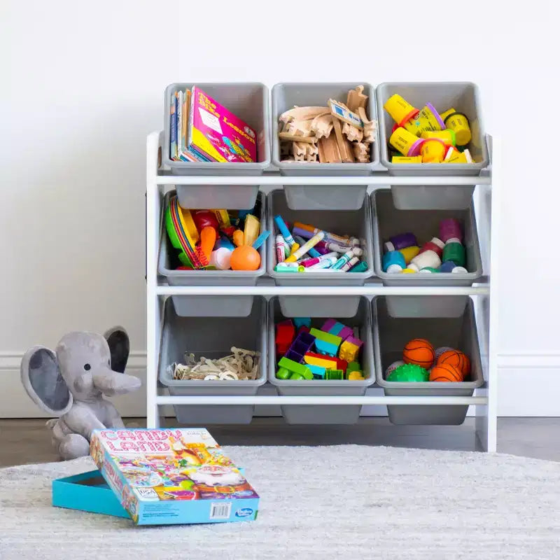 Kids' Toy Storage Organizer with 9 Storage Bins