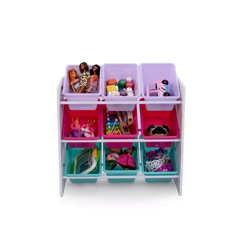 Kids' Toy Storage Organizer with 9 Storage Bins