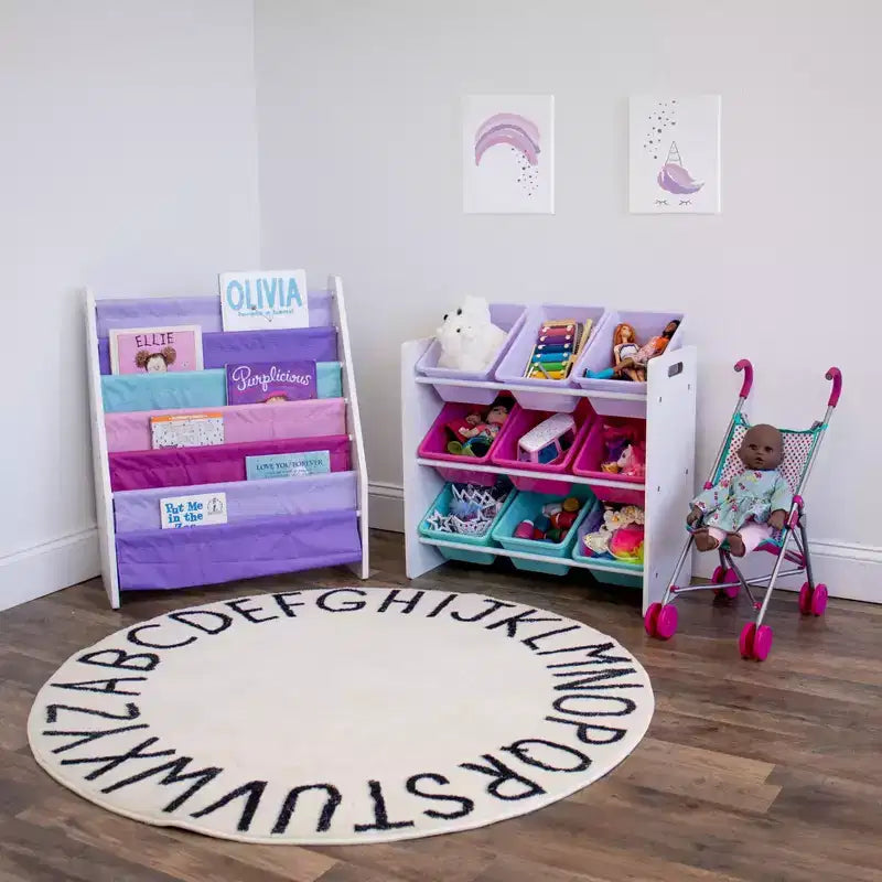 Kids' Toy Storage Organizer with 9 Storage Bins
