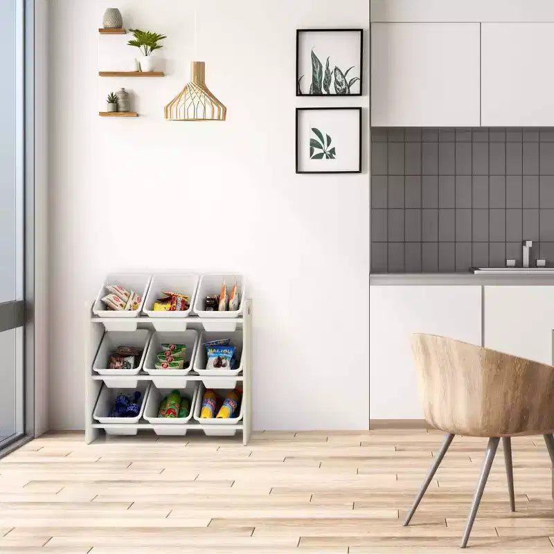 Kids' Toy Storage Organizer with 9 Storage Bins