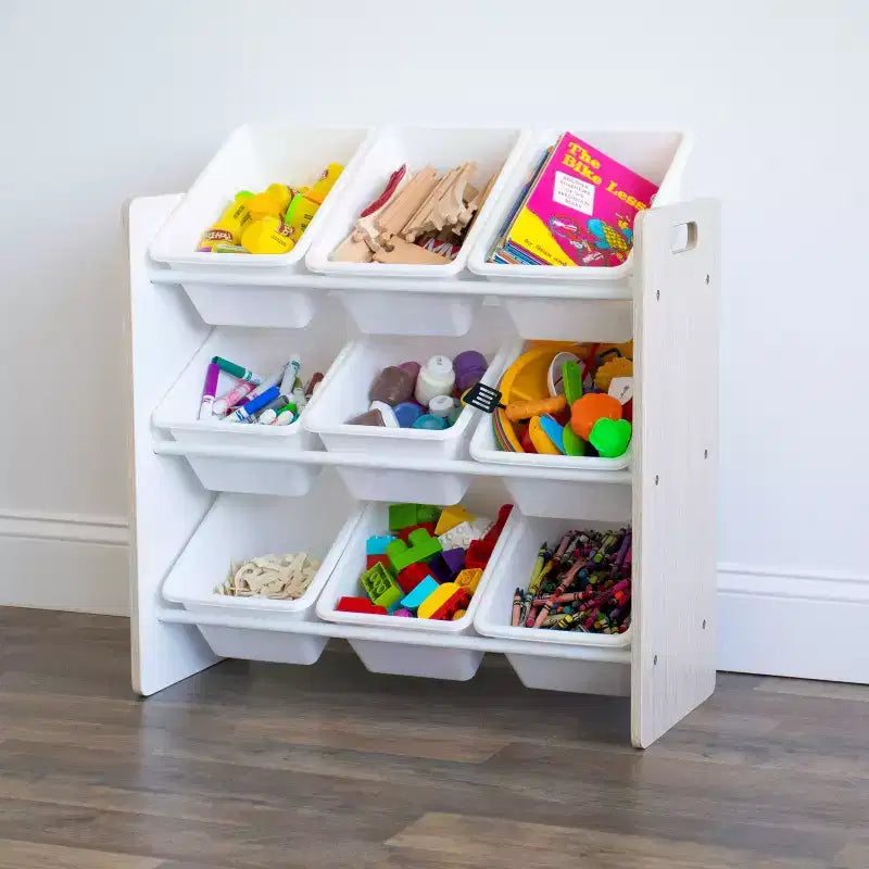 Kids' Toy Storage Organizer with 9 Storage Bins