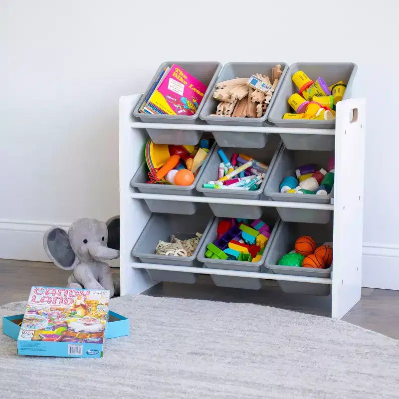 Kids' Toy Storage Organizer with 9 Storage Bins