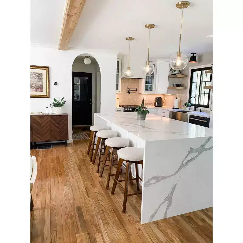 Wood Swivel Cushion Counter Height Barstool