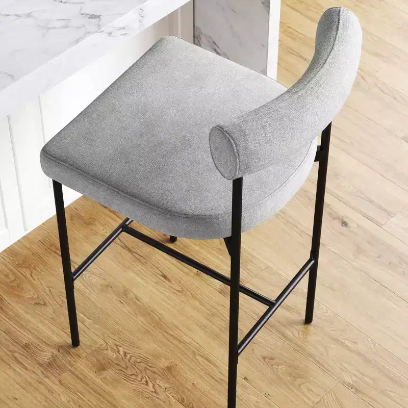 Metal Upholstered Counter Height Barstool