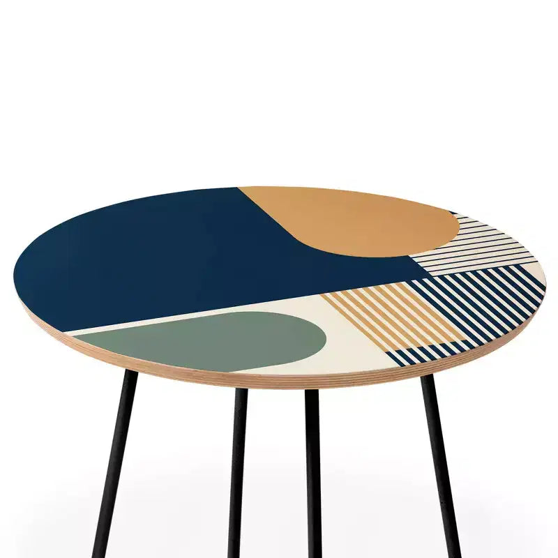 Cool Color Palette Pattern Side Round Table