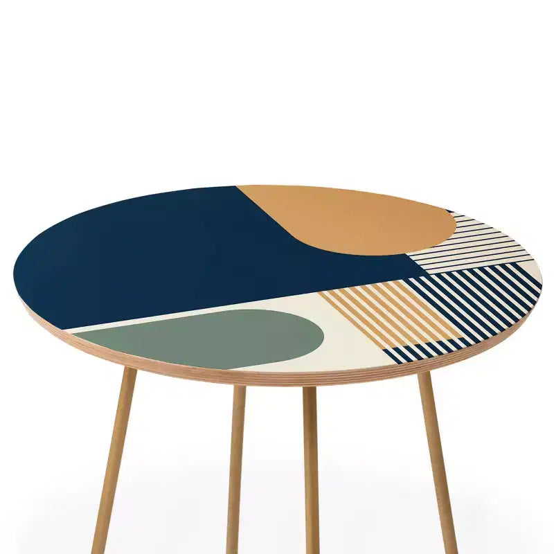 Cool Color Palette Pattern Side Round Table