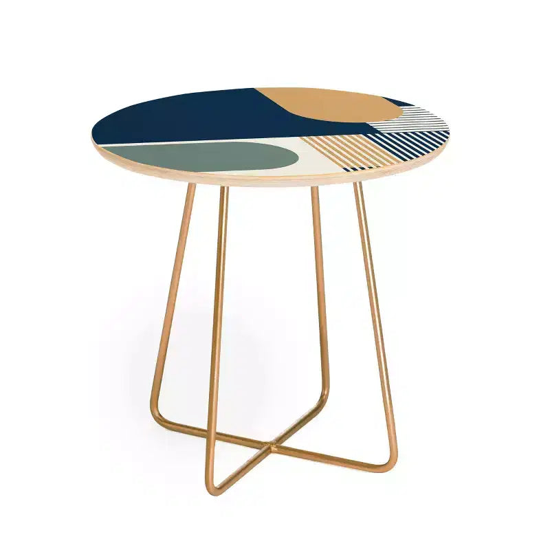 Cool Color Palette Pattern Side Round Table