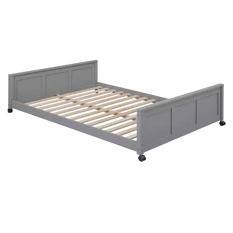 Full Over Full/ Twin Over Full Wood Bunk Bed with Desk and Ladder