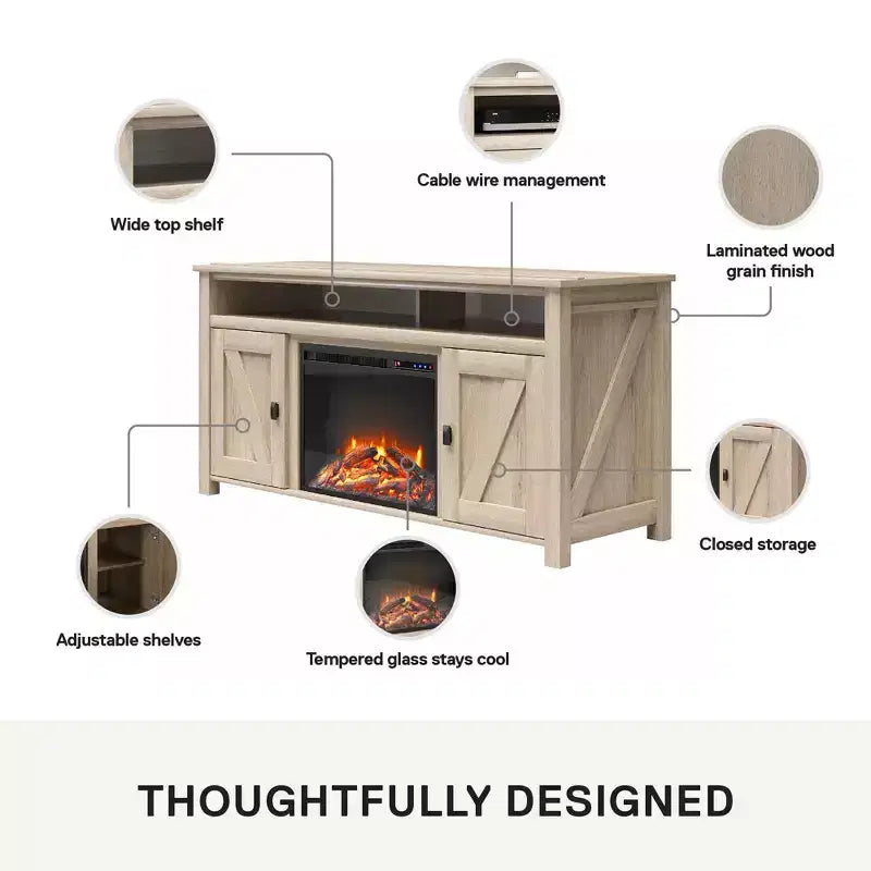 Electric Fireplace TV Console for TVs up to 60