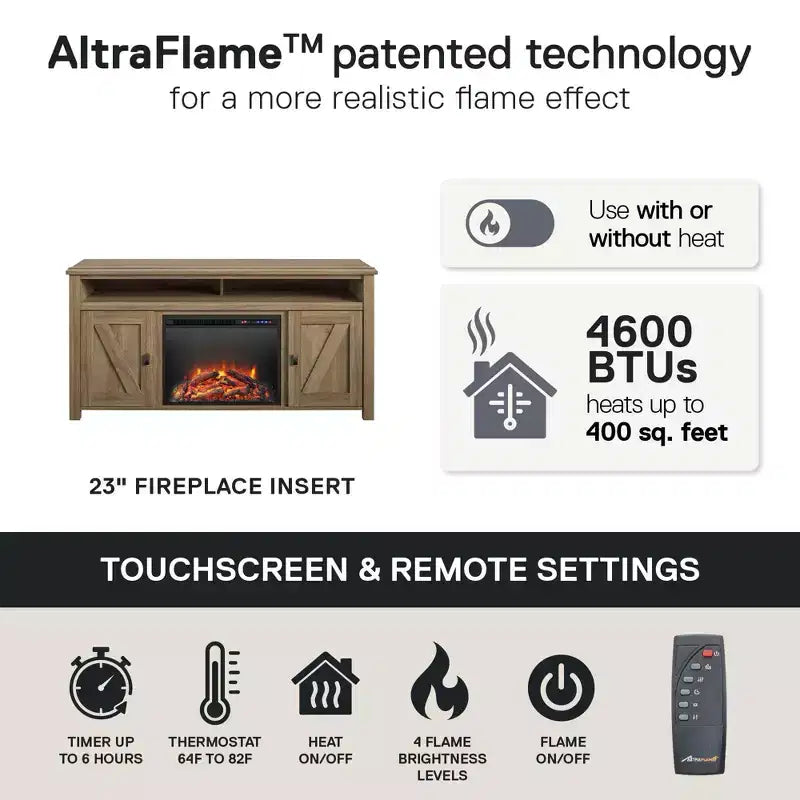 Electric Fireplace TV Console for TVs up to 60