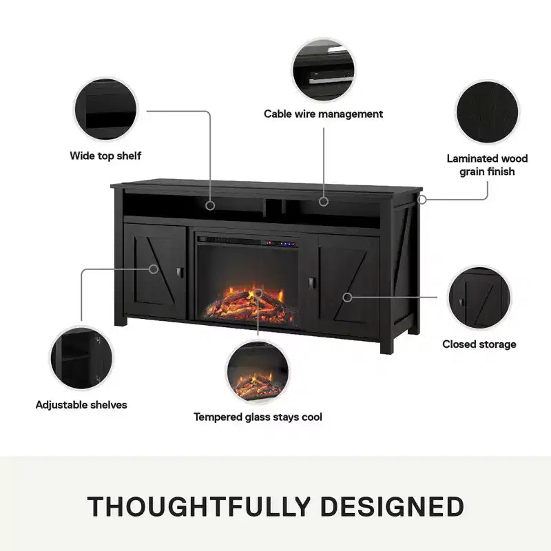 Electric Fireplace TV Console for TVs up to 60