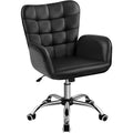 Yaheetech Faux Leather Desk Chair with Padded Armrests