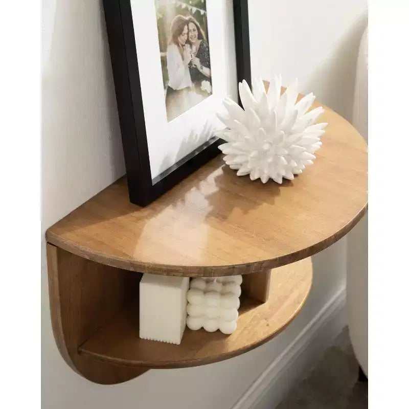 Jalla Wood Floating Side Table